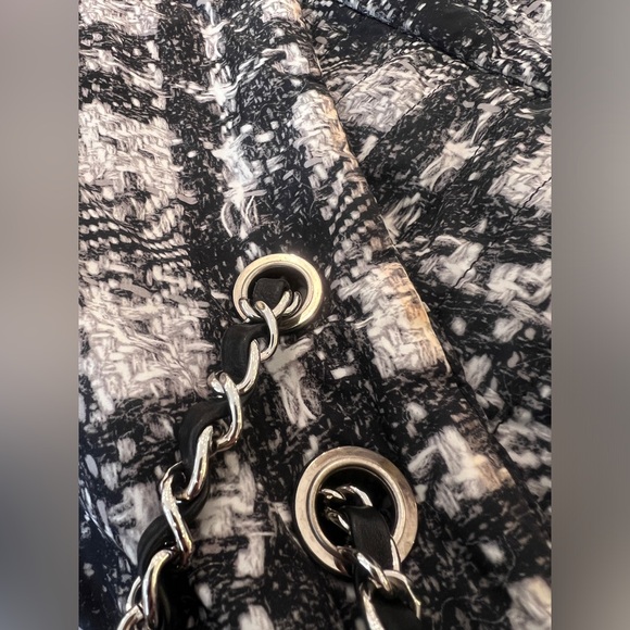 Chanel  Nylon Tweed Print Jumbo Flap Black - Picture 14 of 14